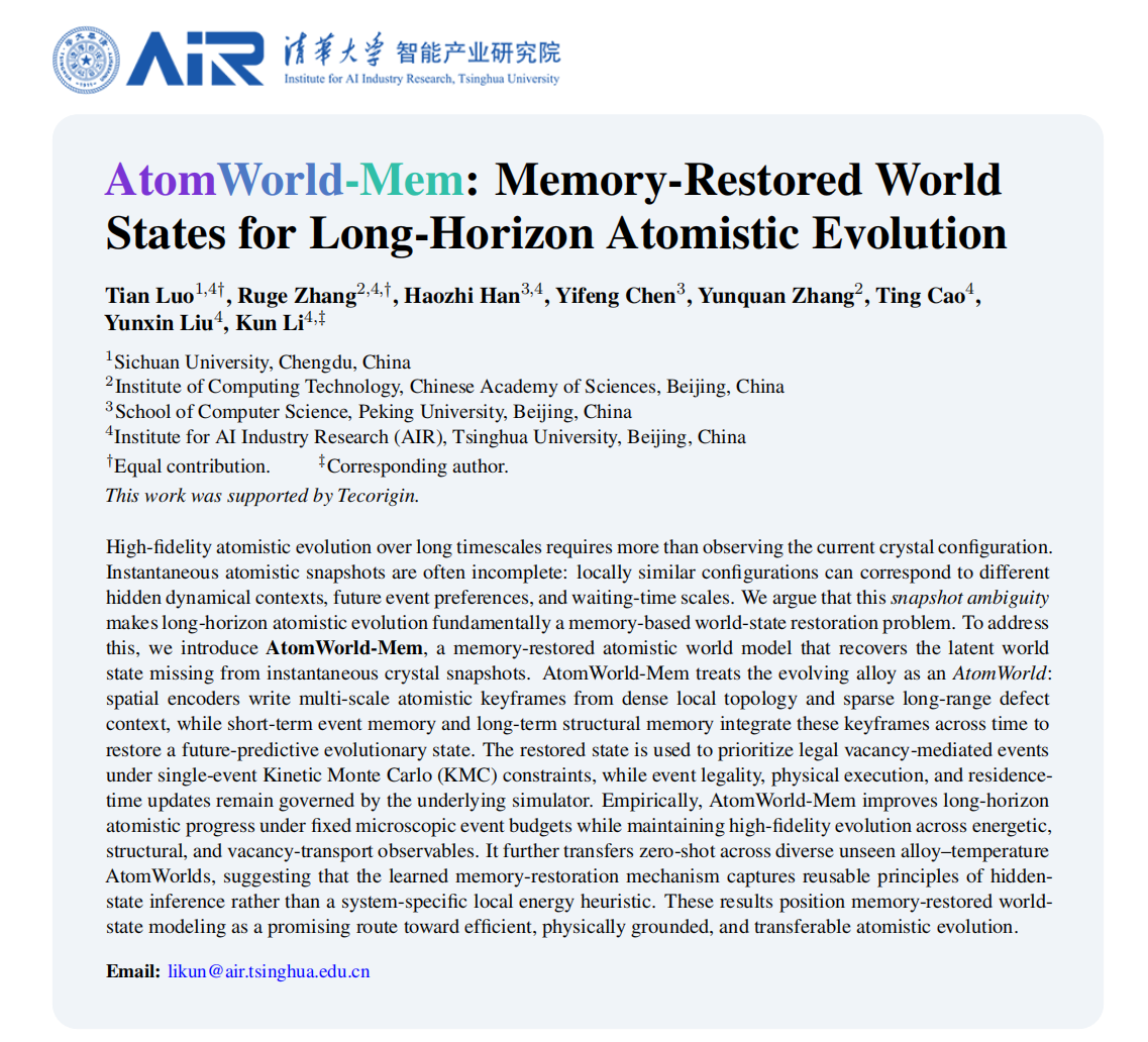 AtomWorld-Mem project illustration